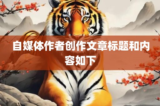 自媒体作者创作文章标题和内容如下