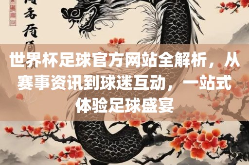 世界杯足球官方网站全解析，从赛事资讯到球迷互动，一站式体验足球盛宴