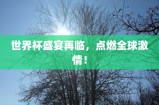 世界杯盛宴再临，点燃全球激情！