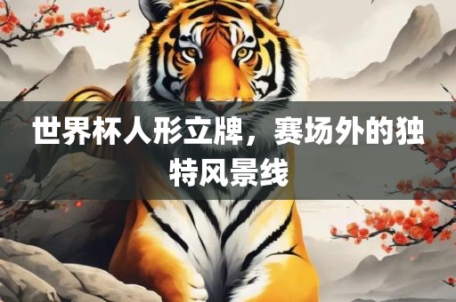 世界杯人形立牌，赛场外的独特风景线