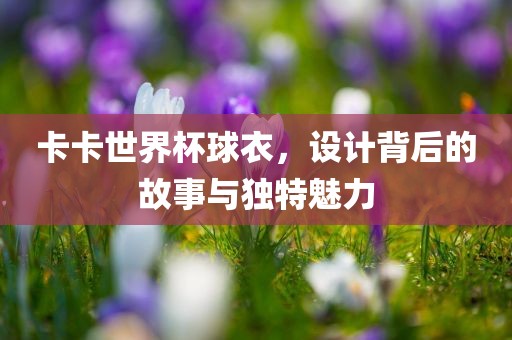 卡卡世界杯球衣，设计背后的故事与独特魅力