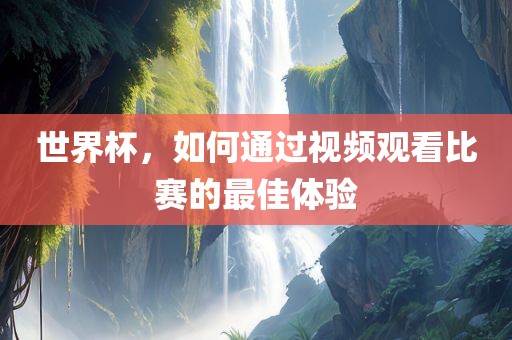 世界杯，如何通过视频观看比赛的最佳体验