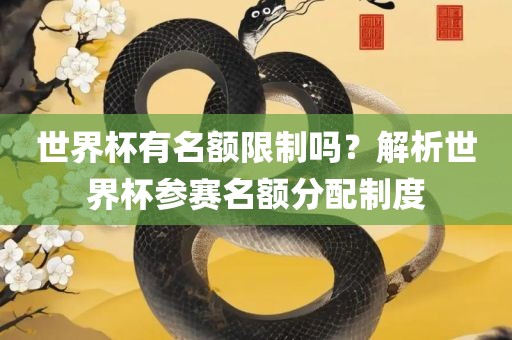 世界杯有名额限制吗？解析世界杯参赛名额分配制度