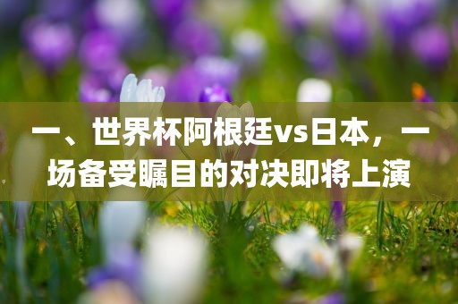 一、世界杯阿根廷vs日本，一场备受瞩目的对决即将上演