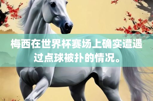 梅西在世界杯赛场上确实遭遇过点球被扑的情况。