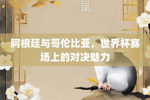 阿根廷与哥伦比亚，世界杯赛场上的对决魅力