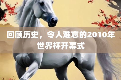 回顾历史，令人难忘的2010年世界杯开幕式