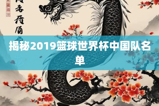 揭秘2019篮球世界杯中国队名单