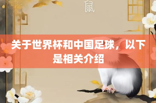 关于世界杯和中国足球，以下是相关介绍