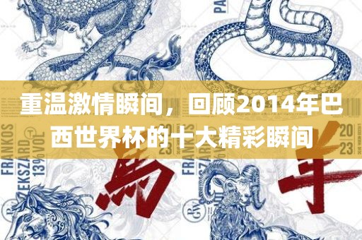 重温激情瞬间，回顾2014年巴西世界杯的十大精彩瞬间