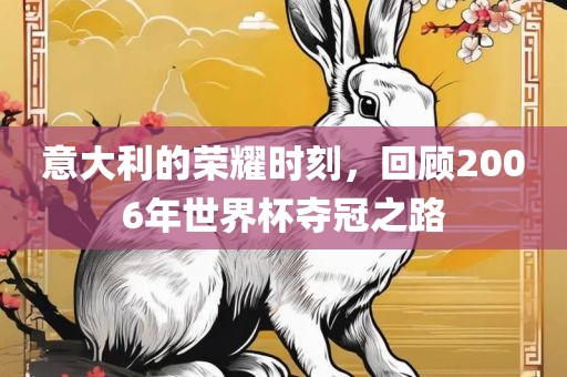 意大利的荣耀时刻，回顾2006年世界杯夺冠之路