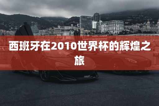 西班牙在2010世界杯的辉煌之旅