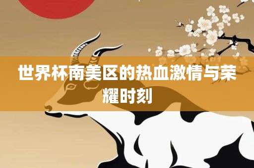 世界杯南美区的热血激情与荣耀时刻