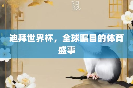 迪拜世界杯，全球瞩目的体育盛事