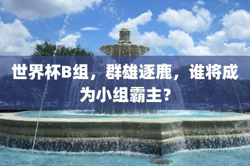 世界杯B组，群雄逐鹿，谁将成为小组霸主？