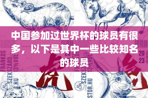 中国参加过世界杯的球员有很多，以下是其中一些比较知名的球员