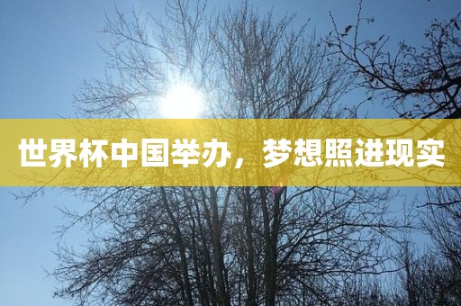 世界杯中国举办，梦想照进现实