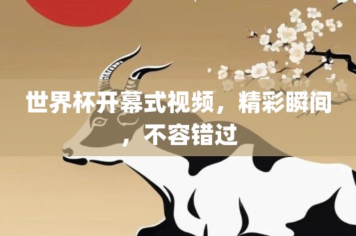 世界杯开幕式视频，精彩瞬间，不容错过江门市永晋源无纺布有限公司