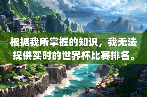 根据我所掌握的知识，我无法提供实时的世界杯比赛排名。江门市永晋源无纺布有限公司
