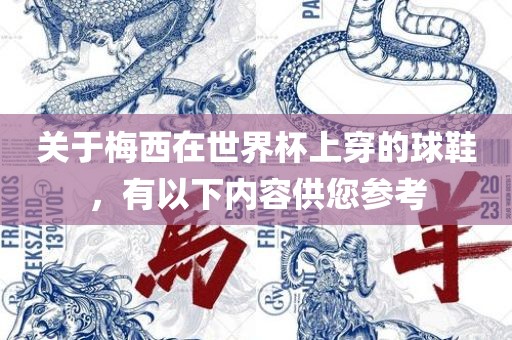 关于梅西在世界杯上穿的球鞋，有以下内容供您参考