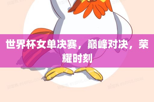 世界杯女单决赛，巅峰对决，荣耀时刻