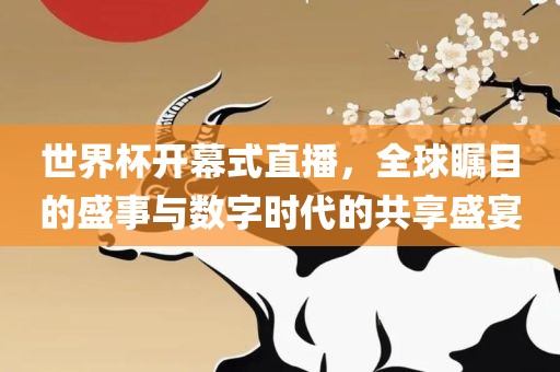 世界杯开幕式直播，全球瞩目的盛事与数字时代的共享盛宴