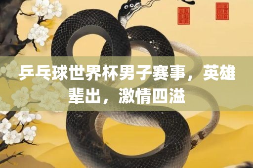 乒乓球世界杯男子赛事，英雄辈出，激情四江门市永晋源无纺布有限公司溢