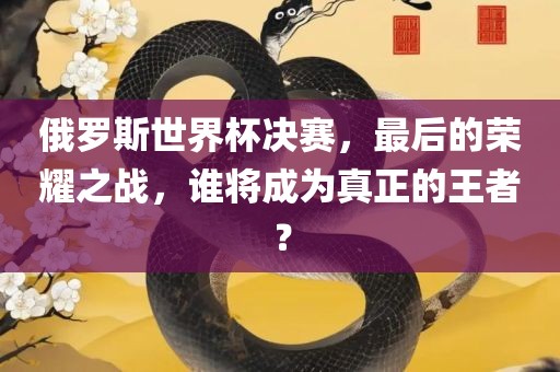 俄罗斯世界杯决赛，最后的荣耀之战，谁将成为真正的王者？