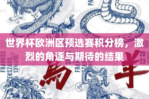 世界杯欧洲区预选赛积分榜，激烈的角逐与期待的结果