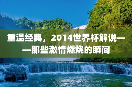 重温经典，2014世界杯解说——那些激情燃烧的瞬间