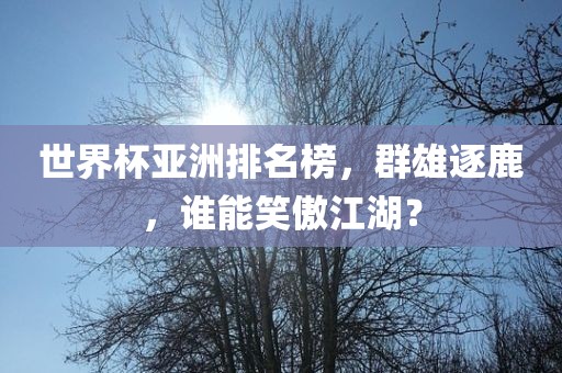 世界杯亚洲排名榜，群雄逐鹿，谁能笑傲江湖？