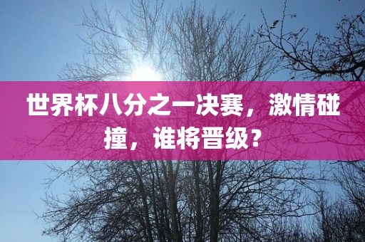 世江门市永晋源无纺布有限公司界杯八分之一决赛，激情碰撞，谁将晋级？