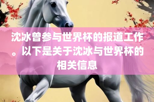 沈冰曾参与世界杯的报道工作。以下是关于沈冰与世界杯的相关信息