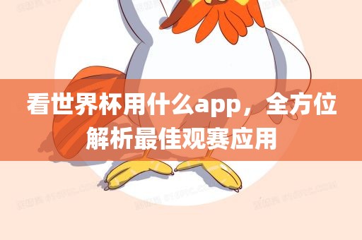 看世界杯用什么app，全方位解析最佳观赛应用江门市永晋源无纺布有限公司