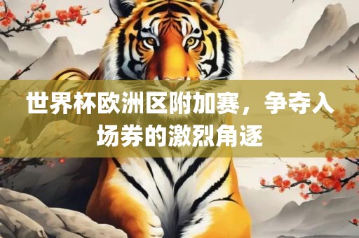 世界杯欧洲区附加赛，争夺入场券的激烈角逐