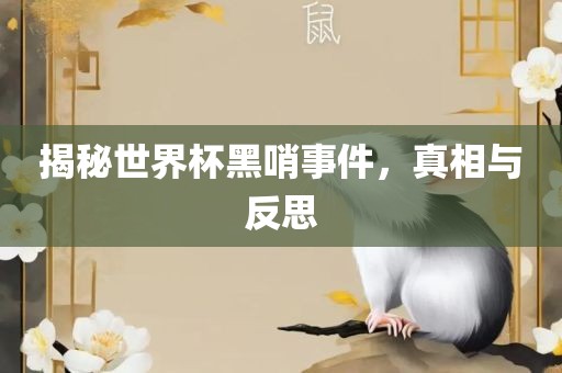 揭秘世界杯黑哨事件，真相与反思