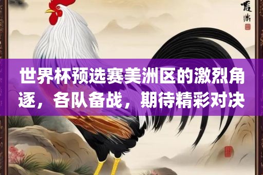 世界杯预选赛美洲区的激烈角逐，各队备战，江门市永晋源无纺布有限公司期待精彩对决