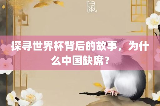 探寻世界杯背后的故事，为什么中国缺席？