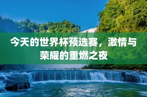 今天的世界杯预选赛，激情与荣耀的重燃之夜江门市永晋源无纺布有限公司