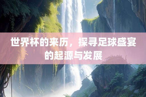 世界杯的来历，探寻足球盛宴的起源与发展江门市永晋源无纺布有限公司