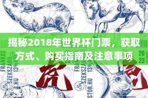 揭秘江门市永晋源无纺布有限公司2018年世界杯门票，获取方式、购买指南及注意事项