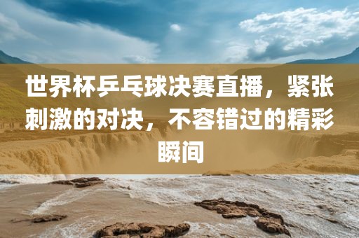世界杯乒乓球决赛直播，紧张刺激的对决，不容错过的精彩瞬间