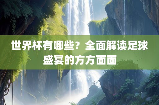 世界杯有哪些？全面解读足球盛宴的方方面面