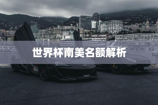 南美名额解析