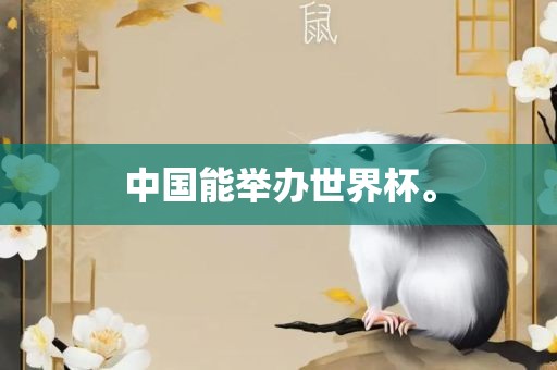 中国能举办世界杯。