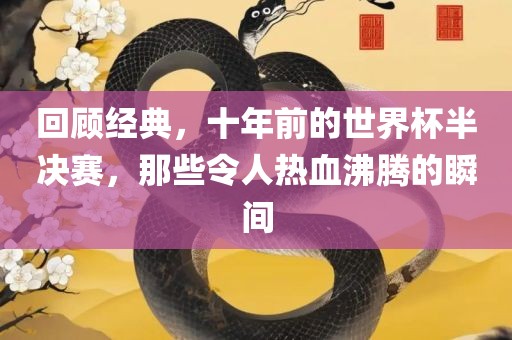 回顾经典，十年前的世界杯半决赛，那些令人热血沸腾的瞬间