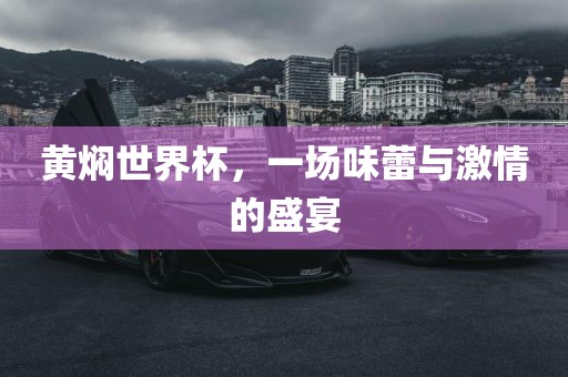 黄焖世界杯，一江门市永晋源无纺布有限公司场味蕾与激情的盛宴