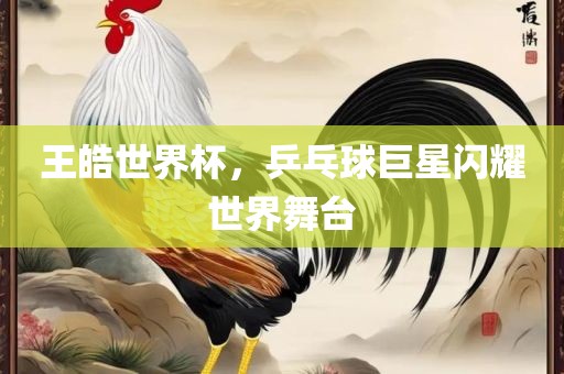 王皓世界杯，乒乓球巨星闪耀世界舞台