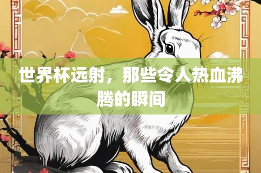 世界杯远射，那些令人热血沸腾的瞬间
