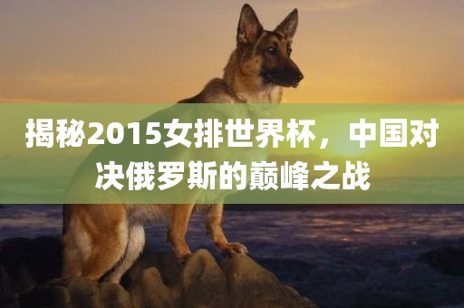 揭秘2015女排世界杯，中国对决俄罗斯的巅峰之战江门市永晋源无纺布有限公司